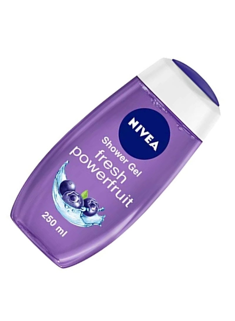 NIVEA Fresh Power Fruit 250ml Body Wash| Shower Gel with Real Fruit Extracts| Pure Glycerin for Instant Soft & Summer Fresh Skin|Microplastic Free |Clean, Healthy & Moisturized Skin - Image 2